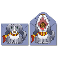 Папка-конверт на кнопке А4 (CENTRUM) 180мкм Пес арт.74968