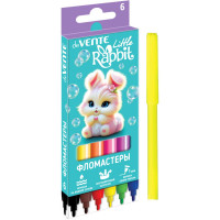 Фломастеры (deVENTE) Little Rabbit 6 цветов вентилируемый колпачок картонная коробка арт.5080626