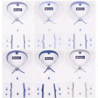 Сорочка детская приталенная короткий рукав размерный ряд 29/116-122-36/158-164 цвет белый Brostem арт.6022ds**