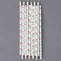 Трубочки для коктейля "Фламинго" 12шт/наб. арт.9686278