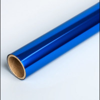 Пленка самоклеящаяся 45*100см (deVENTE) BOPP с алюминевым напылением 30мкм синяя арт.8117307