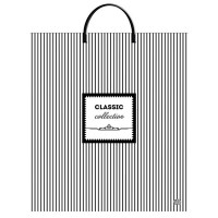 Пакет ПВД пластмассовые ручки 40*44+5см 100мкм Классическая полоска