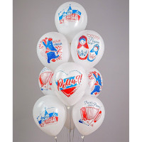 Шар воздушный 25шт/наб. 30см "Россия" МИКС арт.6979380