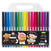 Фломастеры (Hatber) ECO Кофейные коты 18 цветов блистер арт.FP_091083