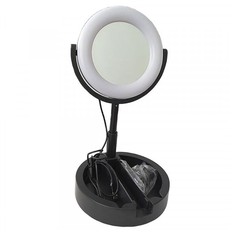 Кольцевая лампа настольная К-3 (16см) цв.черный