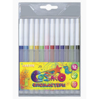 Фломастеры (deVENTE) Cosmo 12 цветов пластиковый блистер невентилируемый арт.5081309