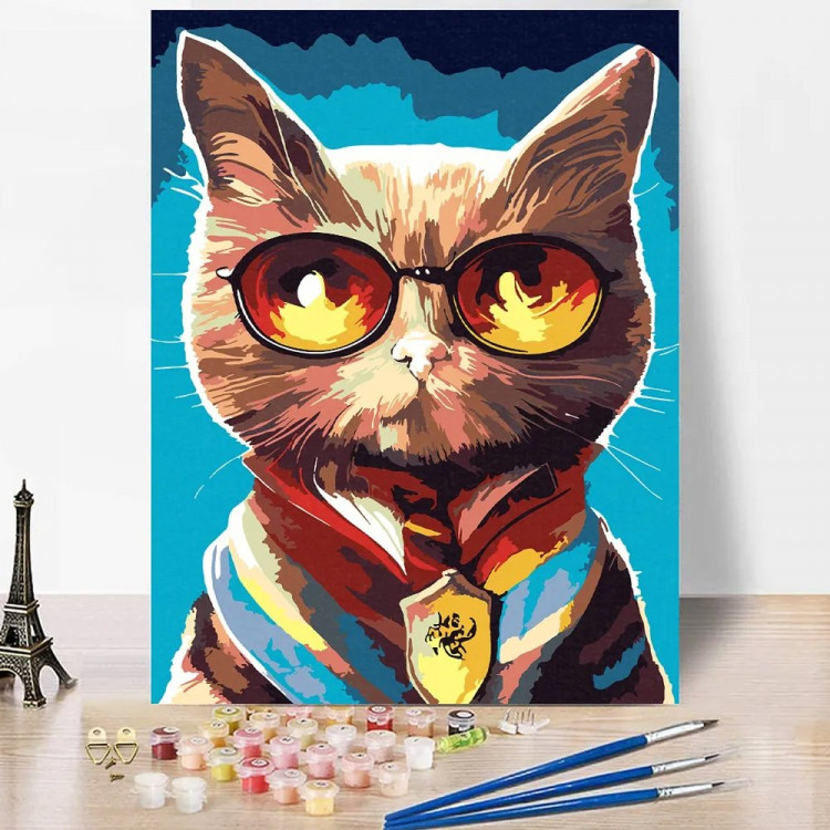 Набор для творчества Картина по номерам 30x40см Котик маг (RedPanda) арт.p54702