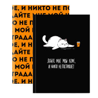Записная книжка А6 твердая обложка 96 листов (Феникс) Фразы с характером матовая ламинация арт.68037