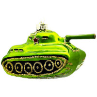 Украшение на ёлку стекло (серия Премиум) 06,5см "Танк" п/у арт.ФУП4-2218