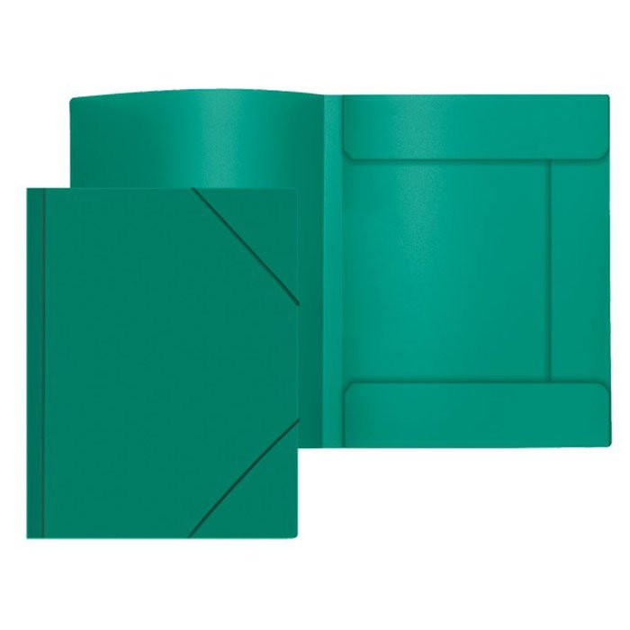 Папка на резинке А4 35мм пластик 0,50мм зеленый Attomex арт.3070401 (Ст.)