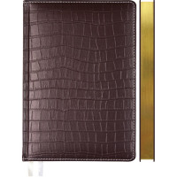 Ежедневник А5 2026 к/з deVENTE "Wild" темно-коричневый, крем.бумага, золот.срез, 168л арт.2232613