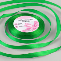 Лента подароч. атласная 10мм*23±1м цв.зелёный арт.1218169