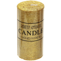 Свеча столбик "New Star ZD-073" 05*10см цв.золото арт.114-142