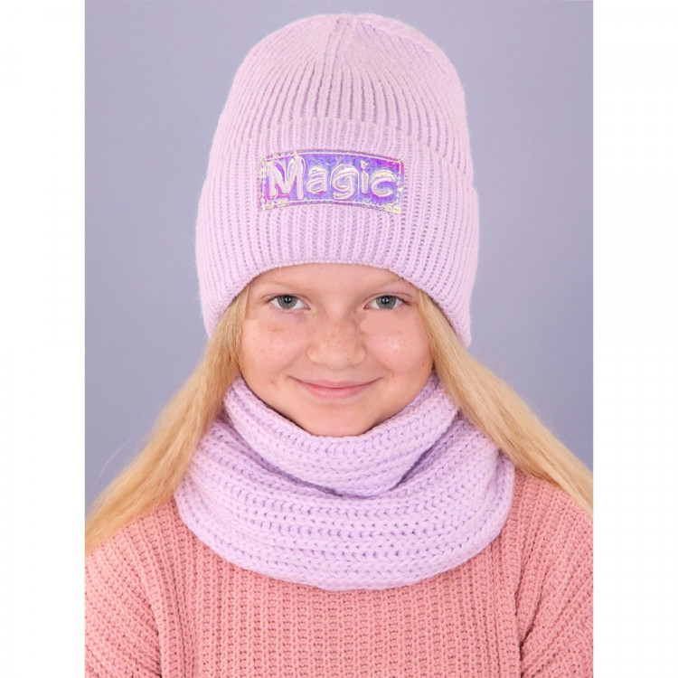 Комплект зимняя для девочки (Полярик) арт.L-18-49 размер 52-56 (шапка+снуд) цвет в ассортименте