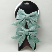 Украшение декоративное "Бант Darlens" 14см 02шт/наб. цв.зелёный арт.DL-DRL08311
