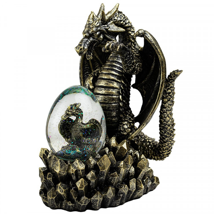 Статуэтка декоративная в стеклянном шаре "Сказочный дракон" 16*15*22см арт.359-872