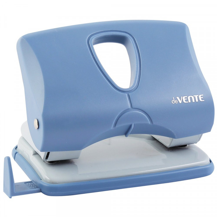 Дырокол (20л) deVENTE пластиковый с линейкой СигНАТУР (sigNATURE) сумеречный синий арт.4020512