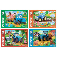 Пазл 54 элемента Веселый трактор №8 (РК) арт.П54-5642