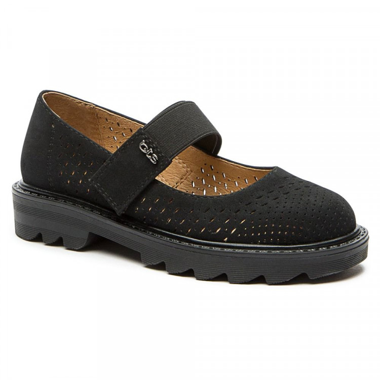 Туфли для девочки (BETSY) черный верх-искусственный нубук подкладка-натуральная кожа размерный ряд 30-35 арт.938403/06-01