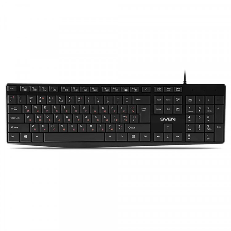 Клавиатура провод. Sven Keyboard KB-S305 (105 кл.+12Fn) цв.черный