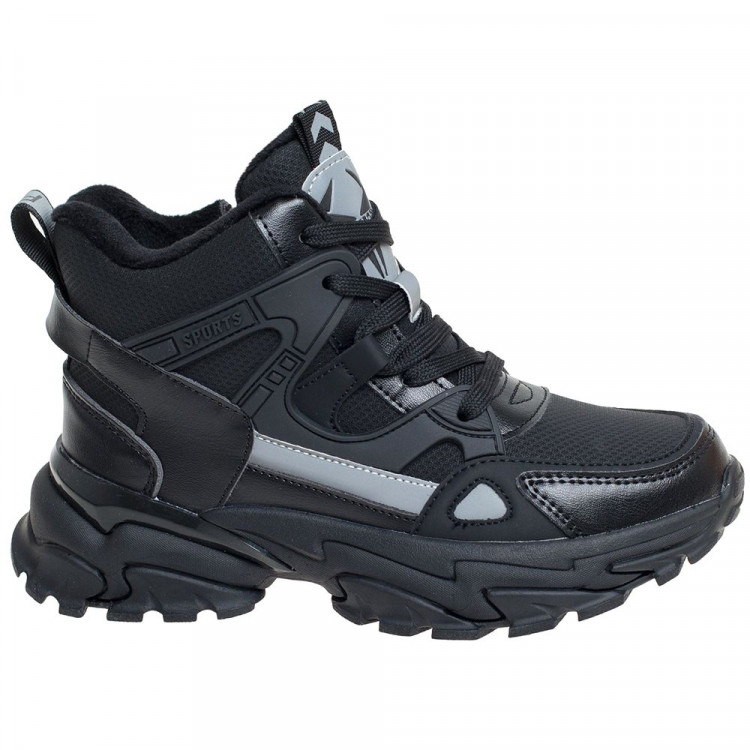Ботинки для мальчика (Сказка) черные верх-искусственная кожа подкладка - байка  артикул  R190166601BK