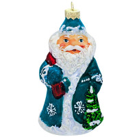 Украшение декоративное стекло 12см "Дед Мороз" п/у арт.ФУ-561
