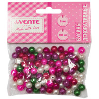 Бусины 100шт (deVENTE) Жемчуг перламутровые разноцветные d-08 mm ассорти арт.8001000