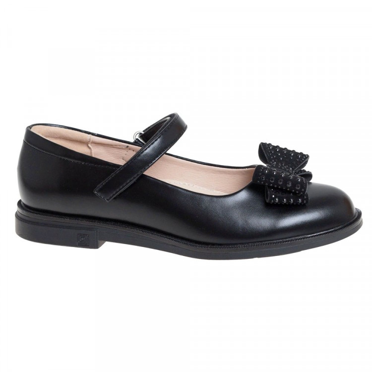 Туфли для девочки (Сказка) черные верх-искусственная кожа подкладка-натуральная кожа размерный ряд 33-37,5 арт.R767164566BK