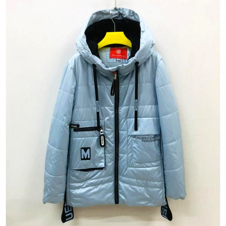 Куртка осенняя для девочки (Fengshuoda) арт.scs-YS218-1 цвет голубой