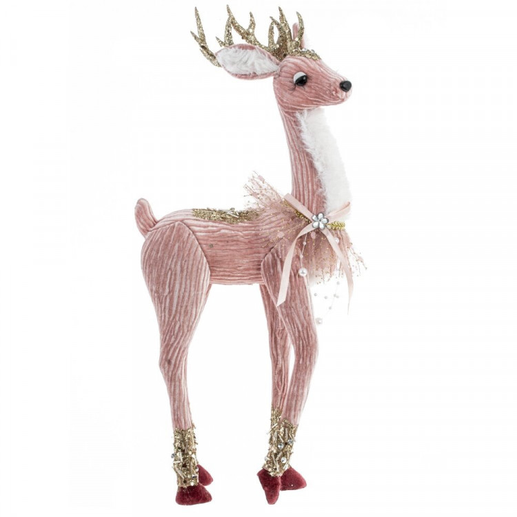 Игрушка декор. "Олень" 45см цв.розовый арт.793124