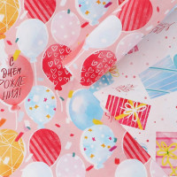 Бумага упаковочная 70*100см «С Днём рождения» двухсторонняя арт.7840578