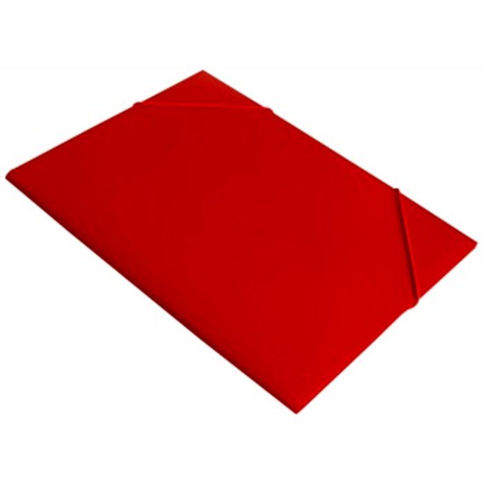 Папка на резинке А4 30мм пластик 0,50мм  красный Бюрократ арт.PRB05RED
