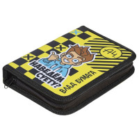 Пенал 1 отделение с 2 откидными планками (Hatber) Влад А4 200*140 арт.NPk_57238