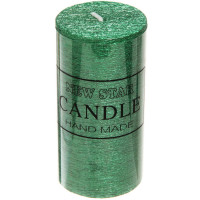 Свеча столбик "New Star ZD-073" 05*10см цв.изумруд арт.114-145