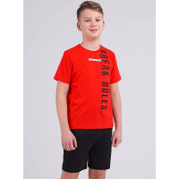 Футболка для мальчика арт.CLE 846591кд_п размер 34/134-42/158 цвет красный