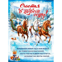 Плакат А2 "Счастья в Новом году!" арт.70000969
