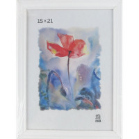 Фоторамка 15*21 (дерево) багет 15мм Белая арт.РЗ-15-07