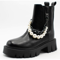 Ботинки для девочки (ИРИНА) цвет черный верх-искусственная кожа подкладка - байка размерный ряд 31-38 артикул kok-EM2-7