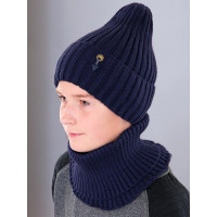 Комплект зимний для мальчика (Полярик) арт.L-18-54 размер 54-58 (шапка+снуд) цвет в ассортименте