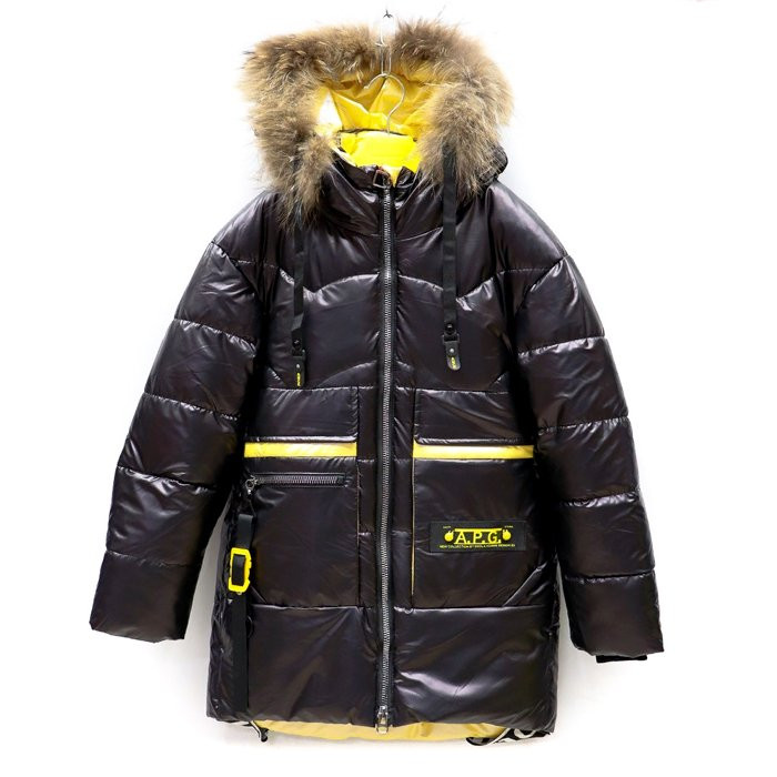 яяяКуртка зимняя для девочки (FENGSHUODA) арт.scs-2302-2 цвет черный