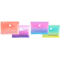 Папка-конверт на кнопке "deVENTE. Degrade" A7 (105x74 мм) 180 мкм, непрозрачная с рисунком, тиснение фольгой арт.3071320 (Cт.12/360)