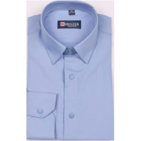 Сорочка детская приталенная длинный рукав размерный ряд 29/116-122-36/158-164  цвет голубой Brostem арт.3LBD1+3d** на кнопках