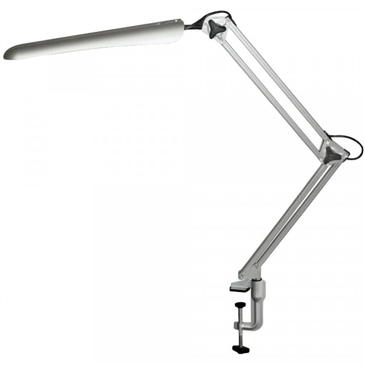 Светильник настольный на струбцине Гермес (200V/7W/LED) арт.ПДБ57-8-004 серебро