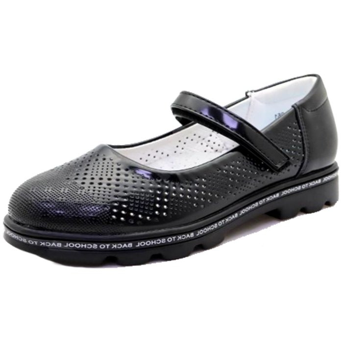 Туфли для девочки (Кумир) черный верх-искусственная кожа подкладка-искусственная кожа размерный ряд 30-37 арт.  RC82_MC8-251