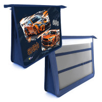 Папка школьная для труда А4 на молнии 2 отделения (Оникс) Спорткары арт ПТ-Р13