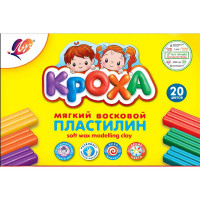 Пластилин 20 цветов 300гр (Луч) Кроха мягкий со стеком арт 31С 2063-08