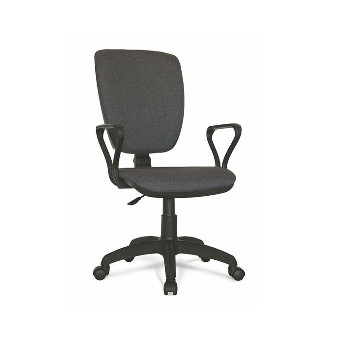 Кресло для оператора пластик/ткань Ультра черный (В-14)