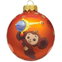 Шар стекло 08см (серия Мультфильм) "Чебурашка 1" п/у арт.КУ-80-234125