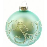 Шар стекло без упаковки /1шт/ 08см цв.голубой арт.753056