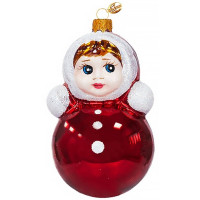 Украшение на ёлку стекло (серия Премиум) 12см "Неваляшка" п/у арт.ФУП4-2432/1